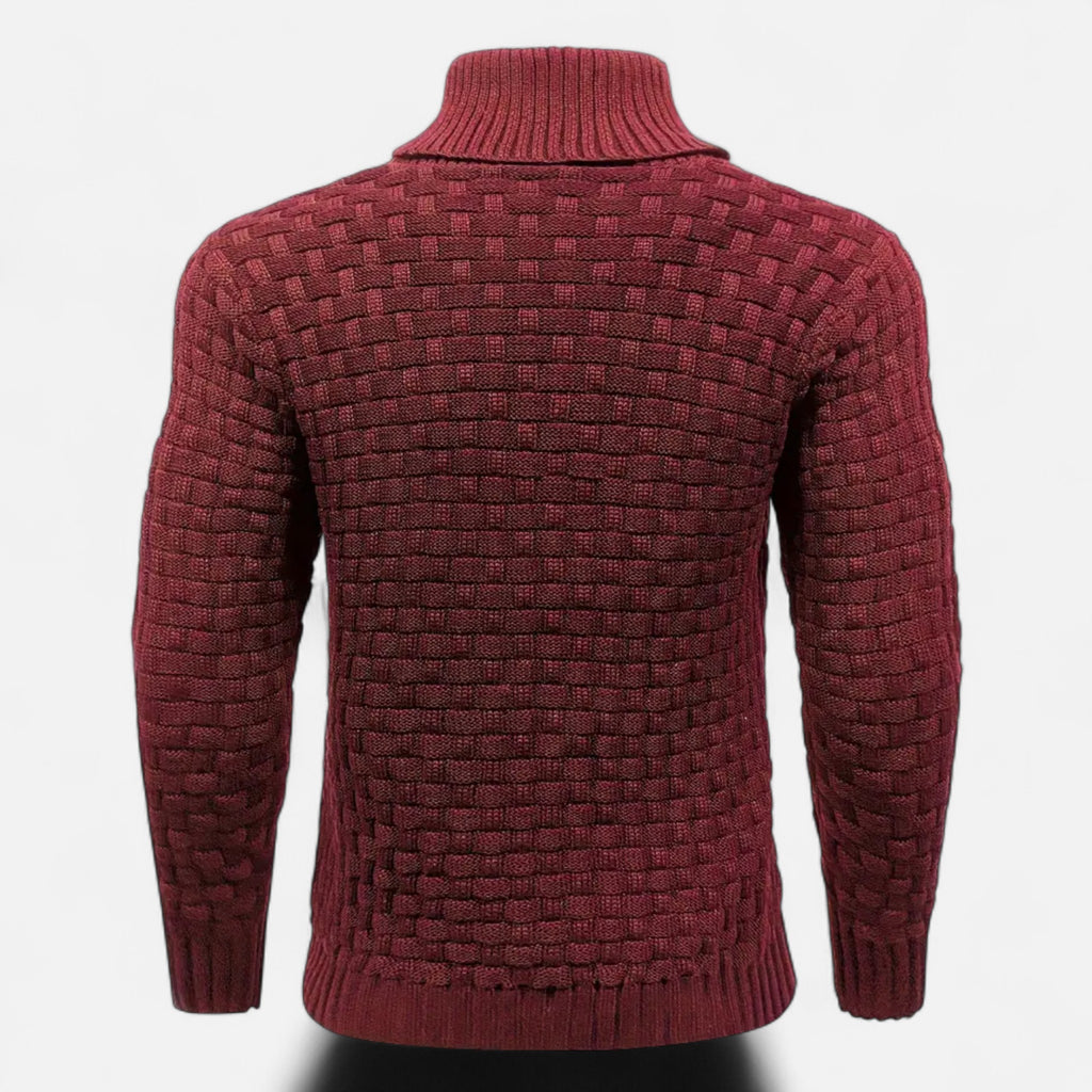 ValantoMode | Men’s Waffle Knit High-Stretch Sweater