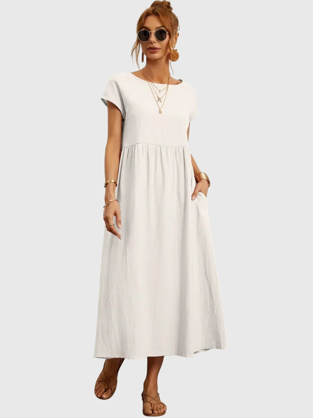 Valantomode | Stylish Casual Dress with Convenient Pockets for Everyday Wear