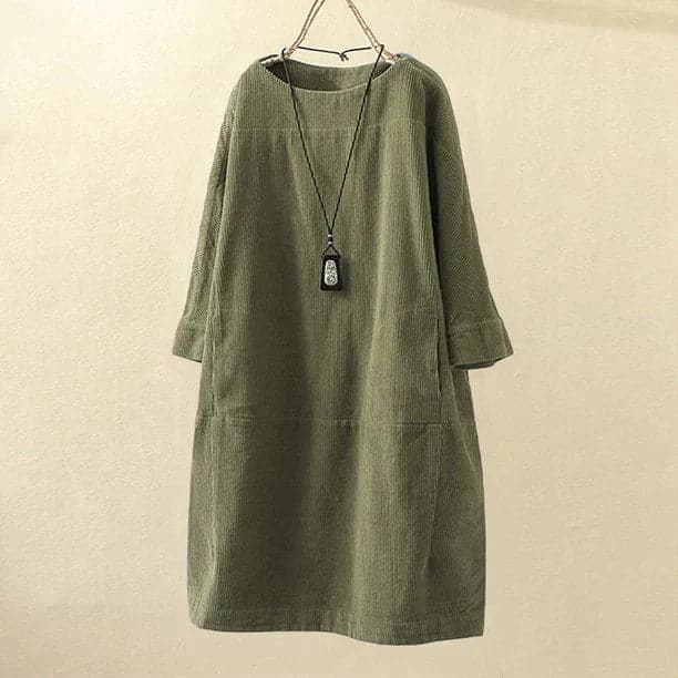 Valantomode | Cozy Women's Corduroy Dress for Effortless Style