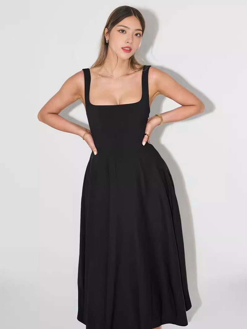 Valantomode | Chic Strappy Dress with Square Neckline for Everyday Wear