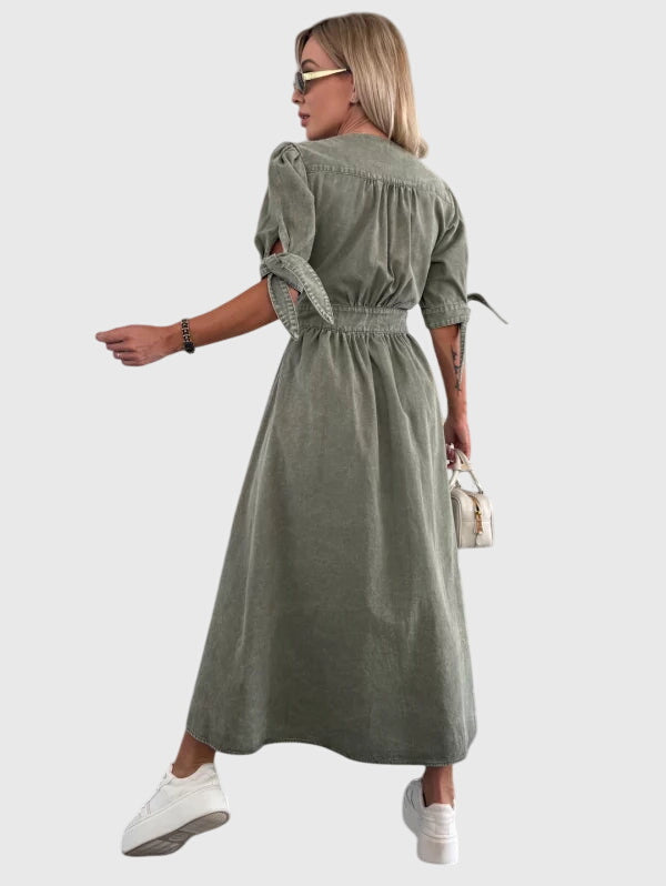 Valantomode | Stylish Denim Dress for Casual Outings and Summer Fun