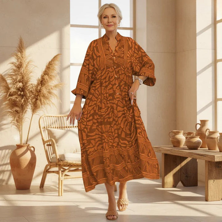 Valantomode | Dress with Eye-Catching Print Design