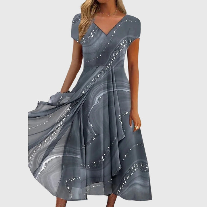 Valantomode | Chic Flowing Midi Dress for Effortless Style