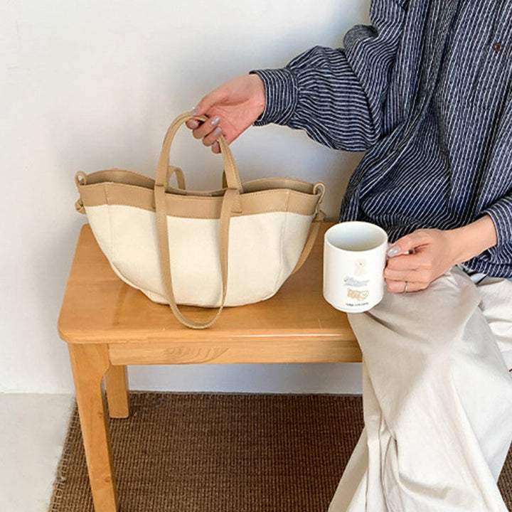 Valantomode | Odyssey Horizon Garrison – Premium Textured Canvas & Vegan Leather Structured Tote