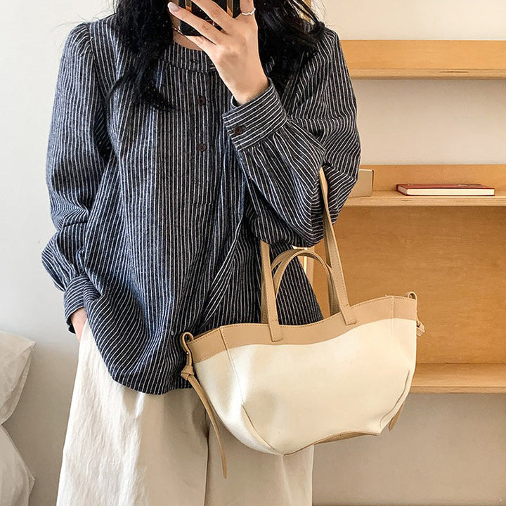 Valantomode | Odyssey Horizon Garrison – Premium Textured Canvas & Vegan Leather Structured Tote