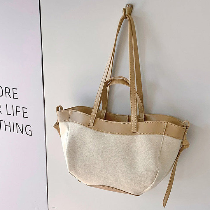 Valantomode | Odyssey Horizon Garrison – Premium Textured Canvas & Vegan Leather Structured Tote