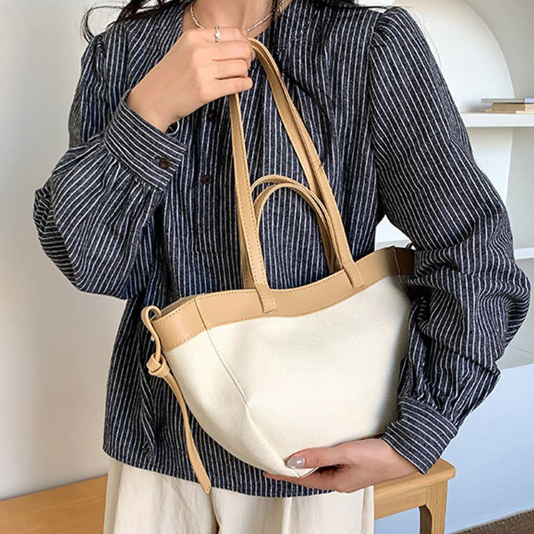 Valantomode | Odyssey Horizon Garrison – Premium Textured Canvas & Vegan Leather Structured Tote