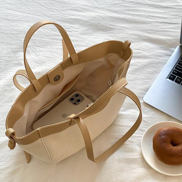 Valantomode | Odyssey Horizon Garrison – Premium Textured Canvas & Vegan Leather Structured Tote