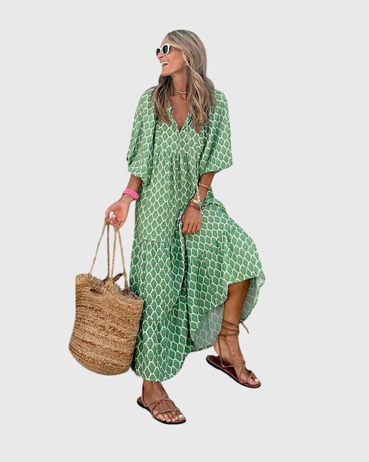 Valantomode | Stylish Bohemian Maxi Dress for Effortless Summer Elegance