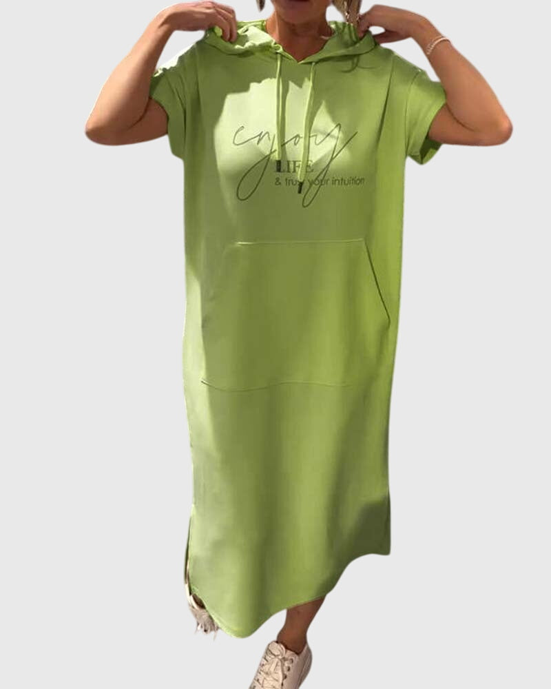 Valantomode | Comfy Hoodie Dress for Relaxed Casual Days Out
