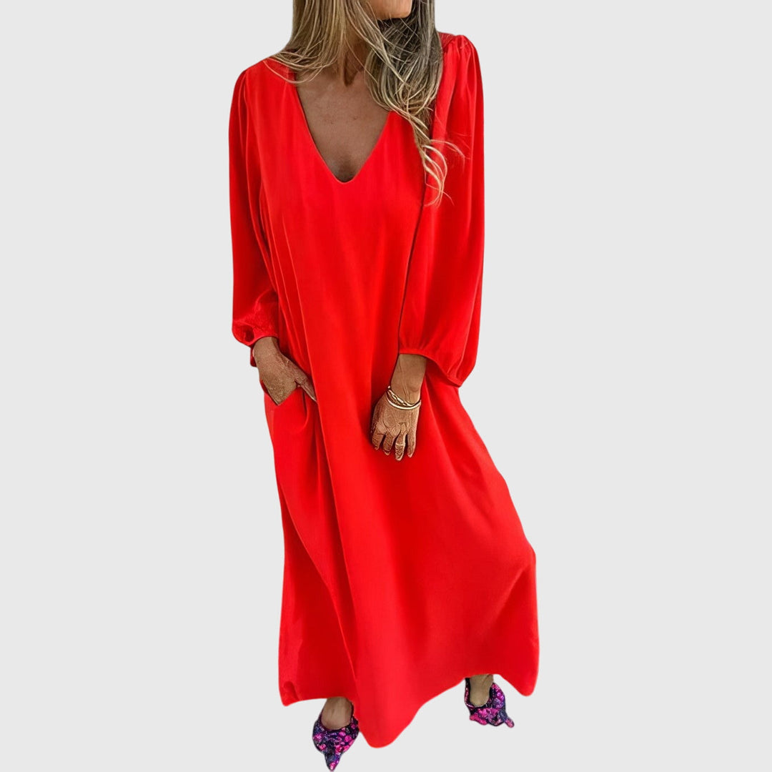 Valantomode | Chic Bohemian Dress with Pockets for Everyday Wear