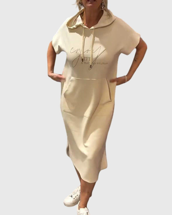 Valantomode | Comfy Hoodie Dress for Relaxed Casual Days Out
