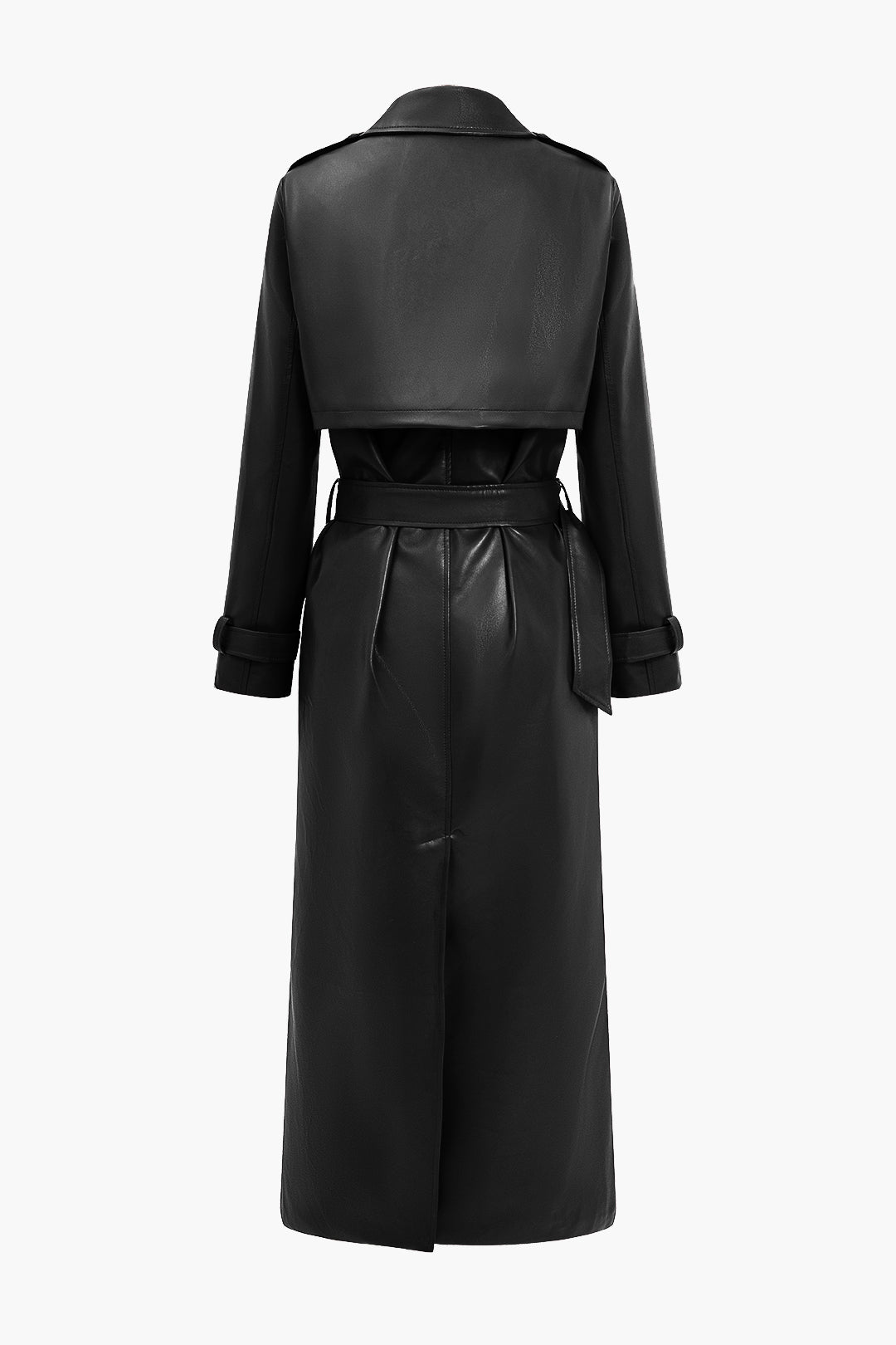 Valantomode | Chic Faux Leather Women's Trench Coat