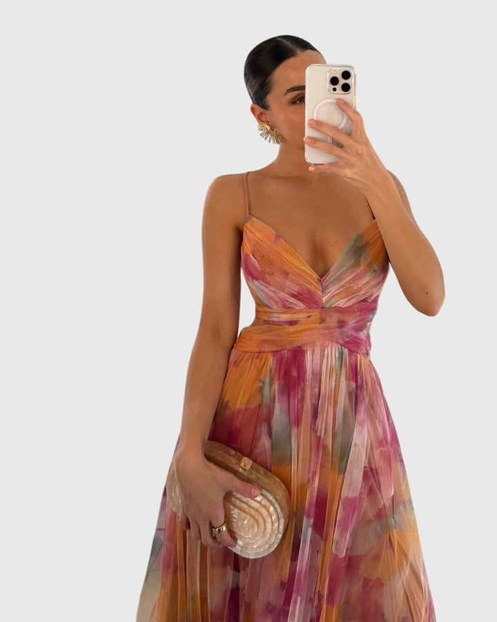 Valantomode | Beautiful Floral Maxi Dress for Spring and Summer Style