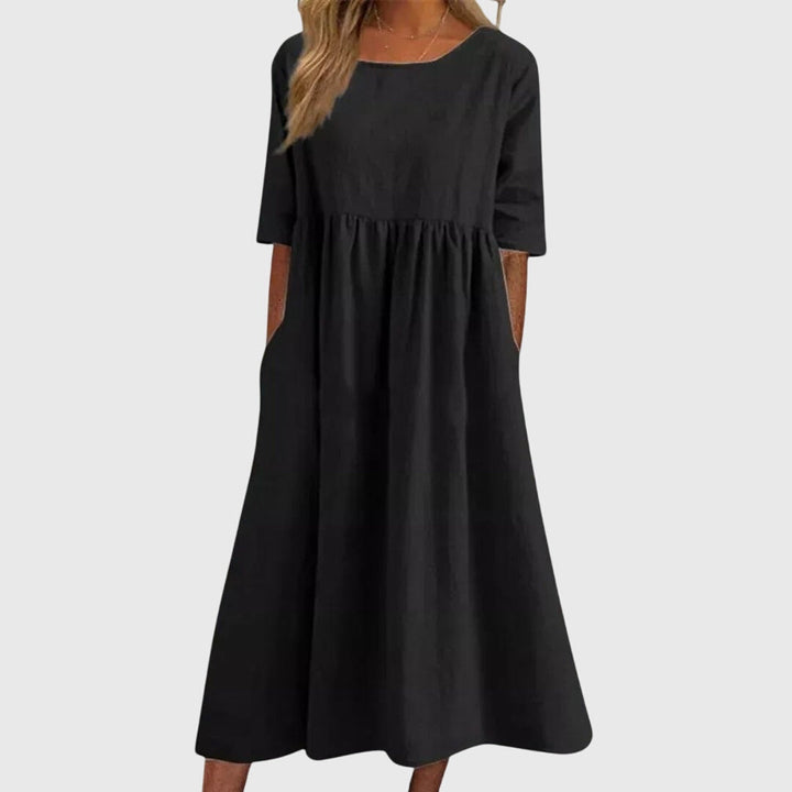 Valantomode | Stylish Short-Sleeve Dress for Chic Summer Outings