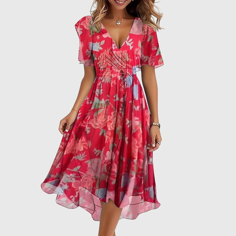 Valantomode | Stylish Midi Dress Ideal for Parties and Casual Outings