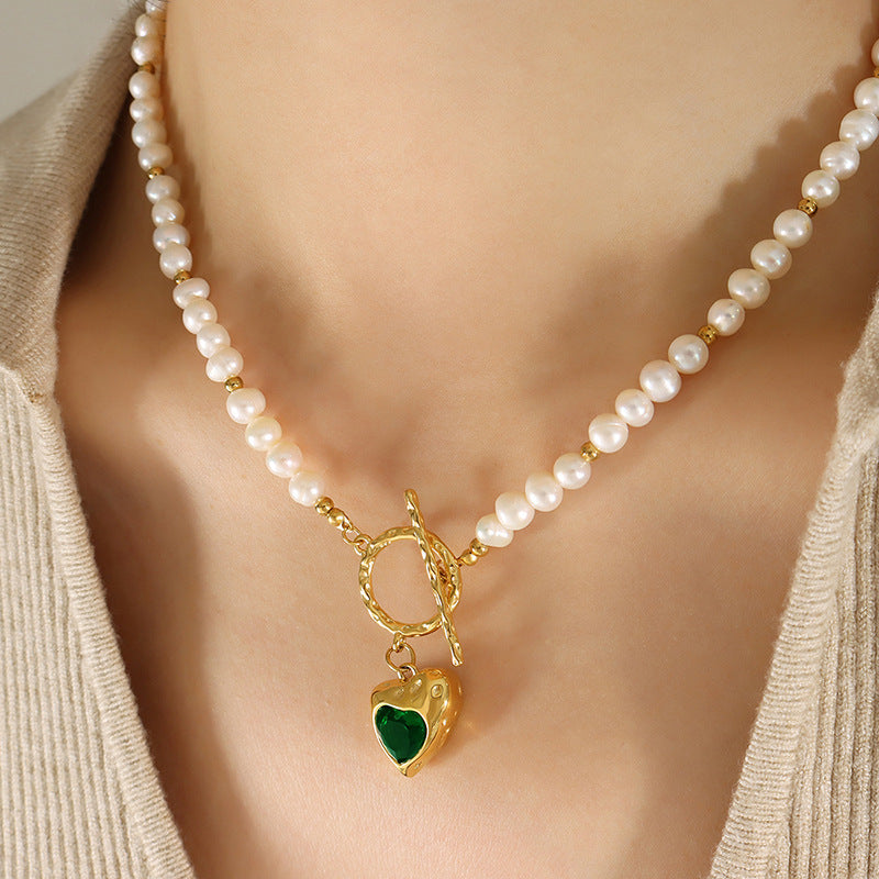 Valantomode | Plated Pearl Pendant Necklace for Women