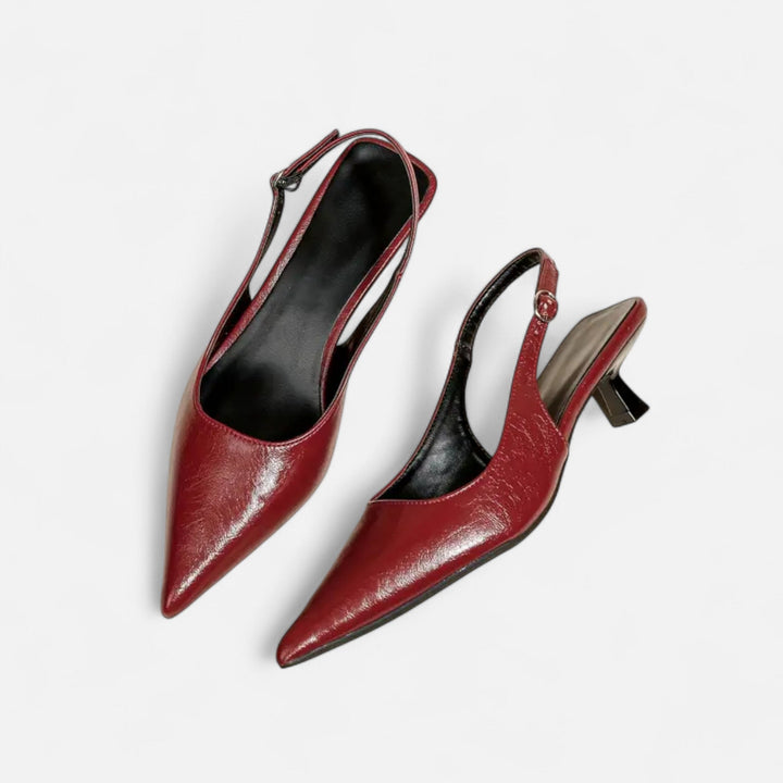 Valantomode | Women’s Pointed-Toe Kitten Heel Sandals