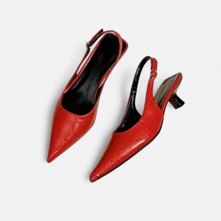 Valantomode | Women’s Pointed-Toe Kitten Heel Sandals