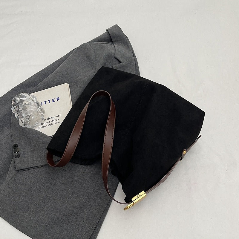 Valantomode | Velvet Sovereign Garrison – Premium Vegan Suede Large Executive Tote & Shoulder Bag