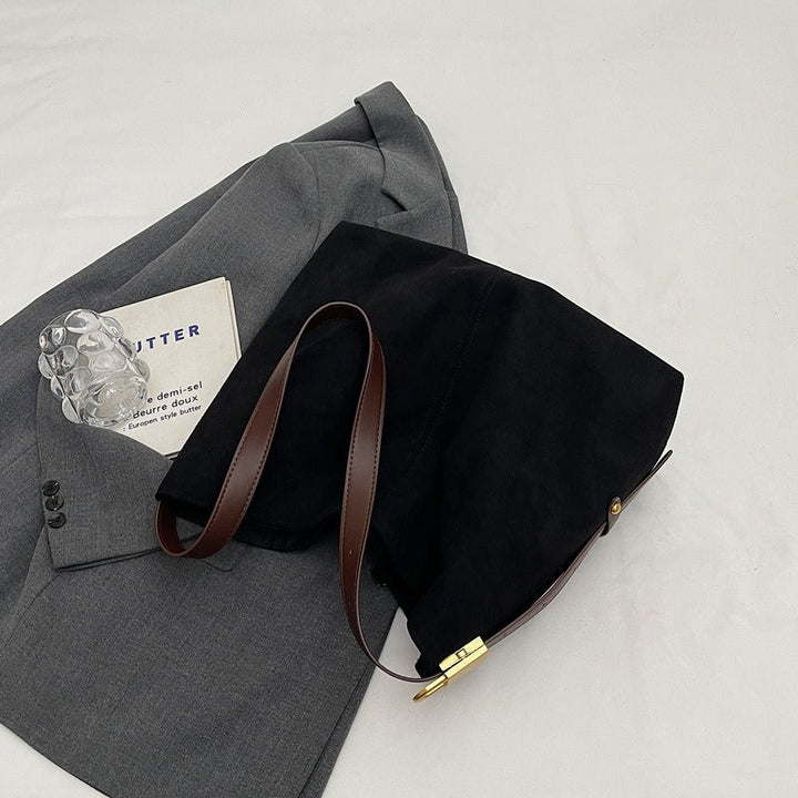 Valantomode | Velvet Sovereign Garrison – Premium Vegan Suede Large Executive Tote & Shoulder Bag