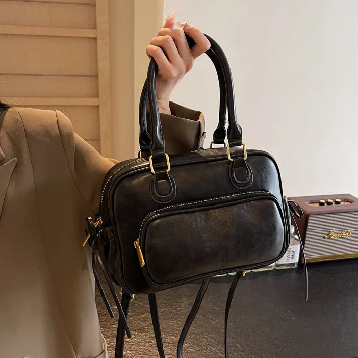 Valantomode | Linear Archival Courier – 3-in-1 Premium Vegan Leather Convertible Bag & Backpack