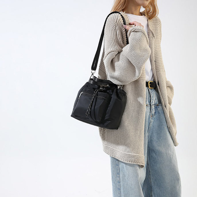 Valantomode | Nimbus Kinetic Capsule – Premium Water-Resistant Nylon Drawstring Tote & Shoulder Bag