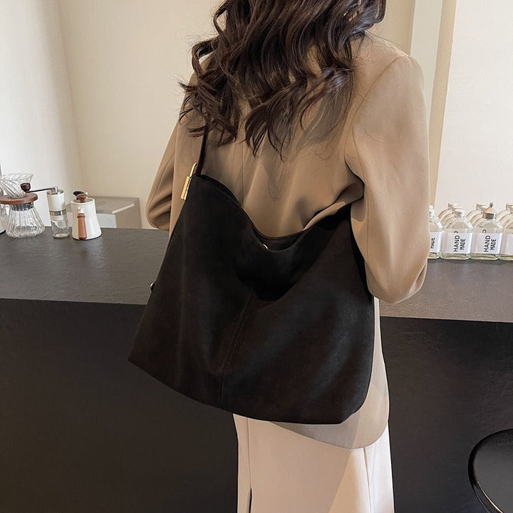 Valantomode | Velvet Sovereign Garrison – Premium Vegan Suede Large Executive Tote & Shoulder Bag