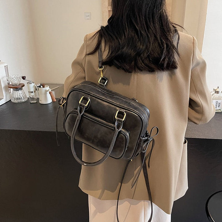 Valantomode | Linear Archival Courier – 3-in-1 Premium Vegan Leather Convertible Bag & Backpack
