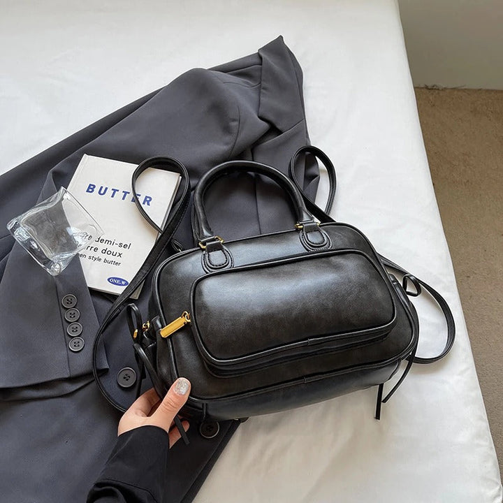 Valantomode | Linear Archival Courier – 3-in-1 Premium Vegan Leather Convertible Bag & Backpack