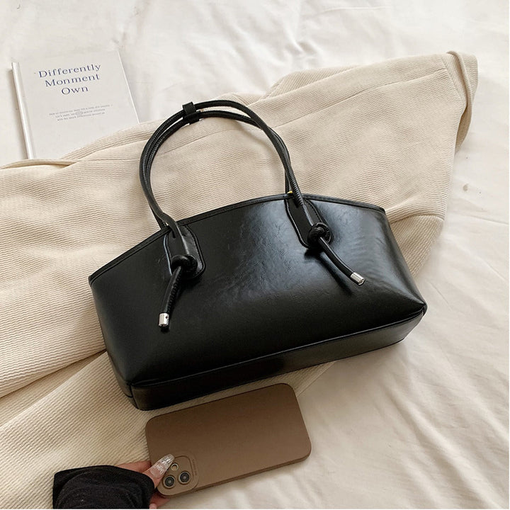 Valantomode | Aria Archival Baguette – Premium Vegan Leather Slim Shoulder Bag with Silver-Tone Accents