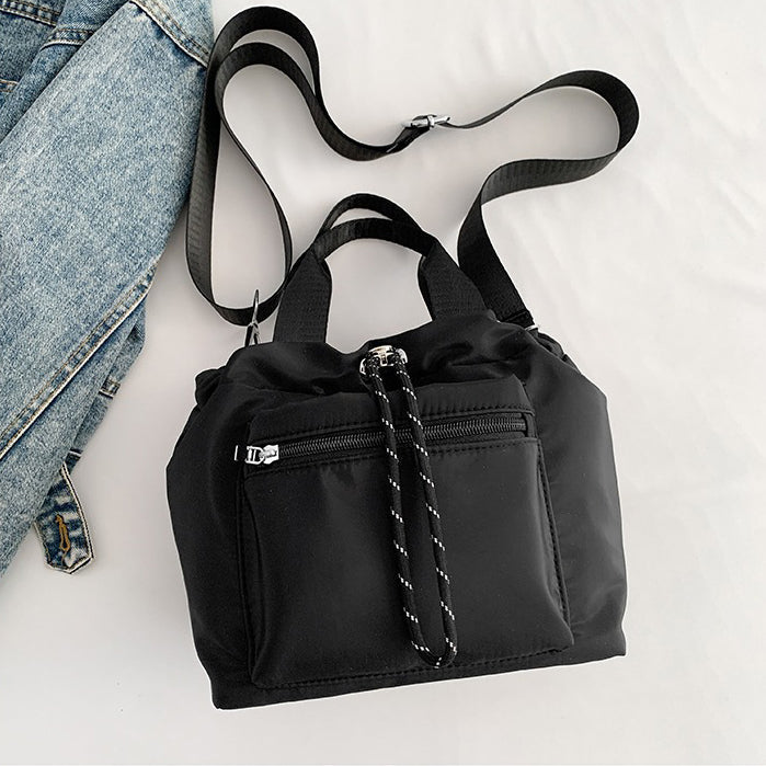 Valantomode | Nimbus Kinetic Capsule – Premium Water-Resistant Nylon Drawstring Tote & Shoulder Bag