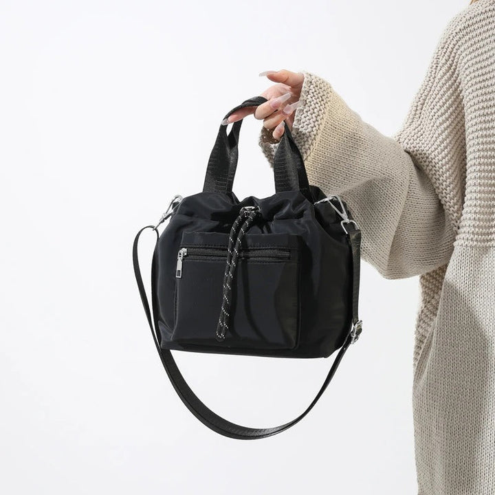 Valantomode | Nimbus Kinetic Capsule – Premium Water-Resistant Nylon Drawstring Tote & Shoulder Bag