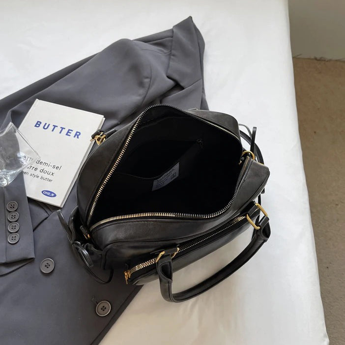 Valantomode | Linear Archival Courier – 3-in-1 Premium Vegan Leather Convertible Bag & Backpack