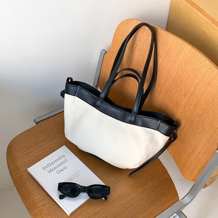 Valantomode | Odyssey Horizon Garrison – Premium Textured Canvas & Vegan Leather Structured Tote