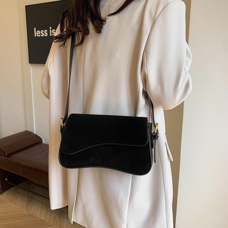 Valantomode | The ‘Aurelius’ Olivia Textural Garrison – Women's Premium Suede Crossbody Bag