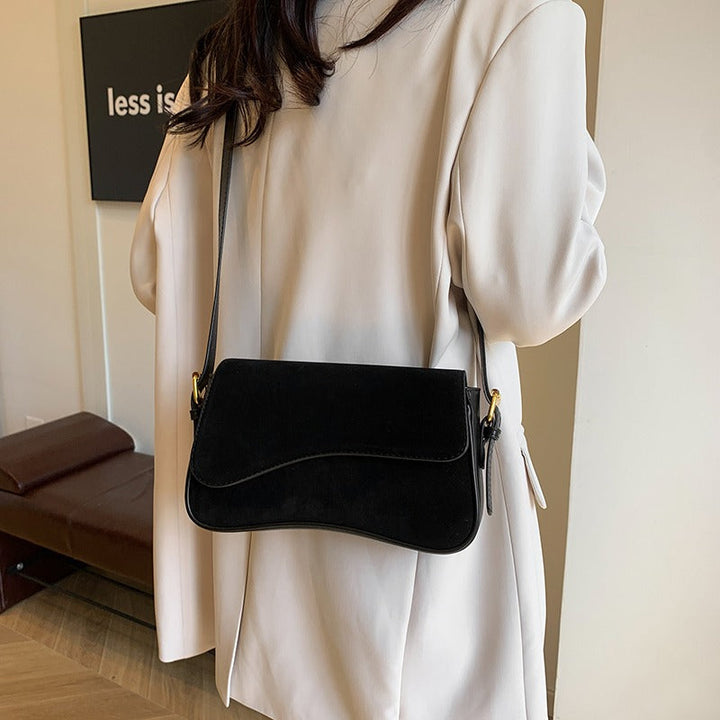 Valantomode | The ‘Aurelius’ Olivia Textural Garrison – Women's Premium Suede Crossbody Bag