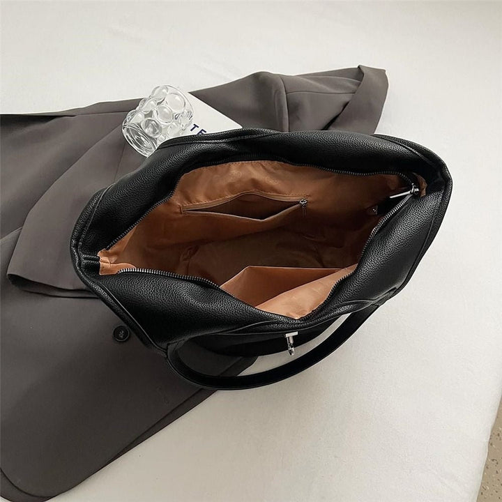 Valantomode | Velvet Nexus Cube – Compact Faux Suede Business Tote with Turn-Lock & Soft-Touch Handles