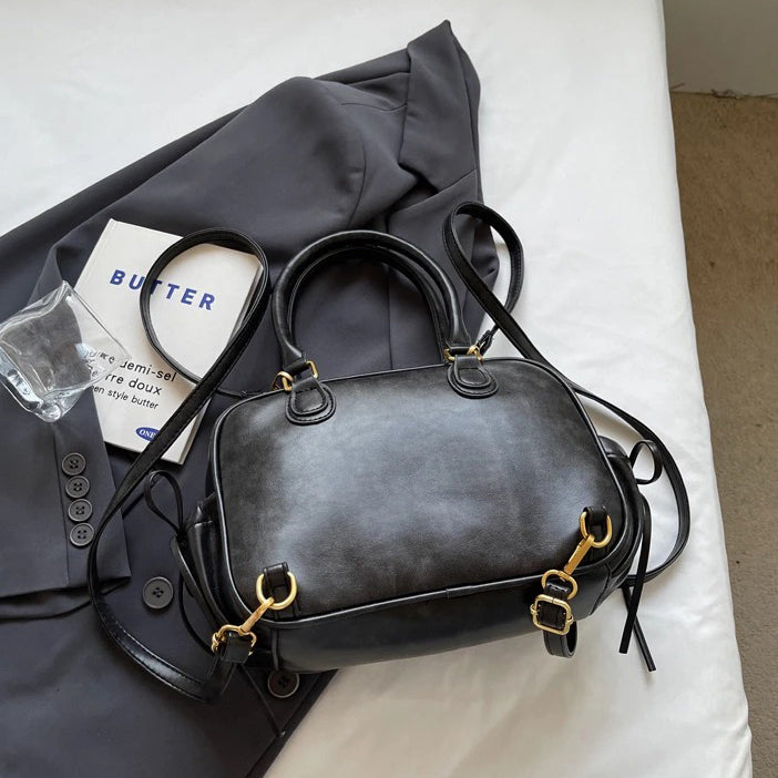 Valantomode | Linear Archival Courier – 3-in-1 Premium Vegan Leather Convertible Bag & Backpack