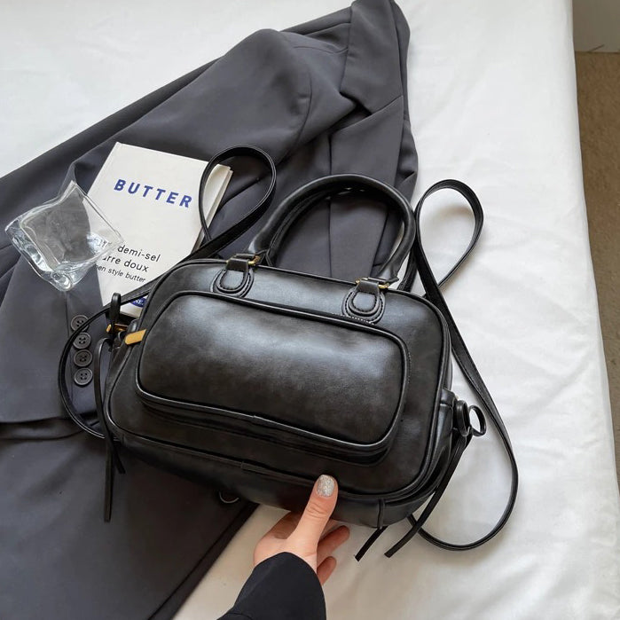 Valantomode | Linear Archival Courier – 3-in-1 Premium Vegan Leather Convertible Bag & Backpack