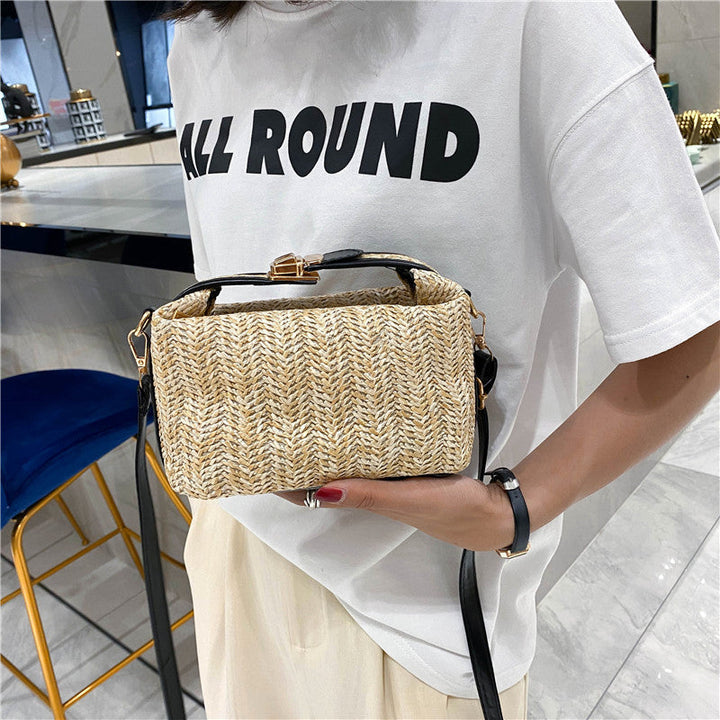 Valantomode | The ‘Aurelius’ Poppy Micro-Monolith – Women's Premium Mini Artisanal Straw Crossbody