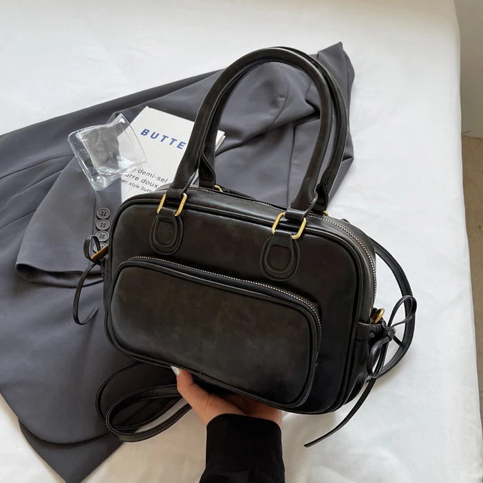 Valantomode | Linear Archival Courier – 3-in-1 Premium Vegan Leather Convertible Bag & Backpack