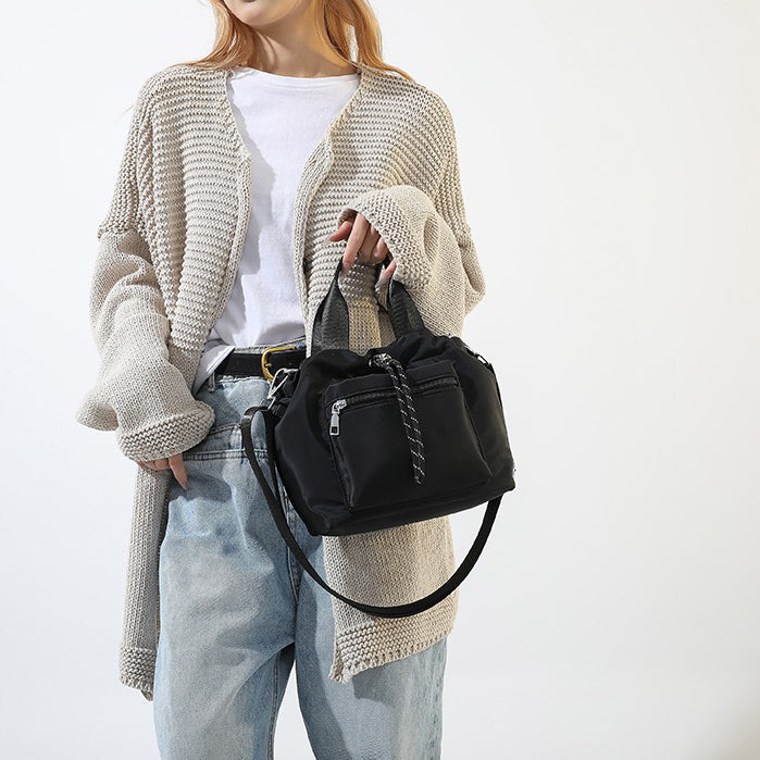 Valantomode | Nimbus Kinetic Capsule – Premium Water-Resistant Nylon Drawstring Tote & Shoulder Bag