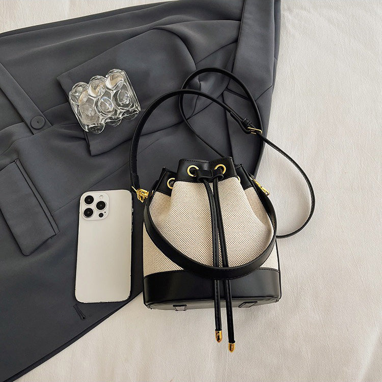 Valantomode | Odyssey Cyclus Courier – Premium Canvas & Vegan Leather Hybrid Mini Bucket Bag