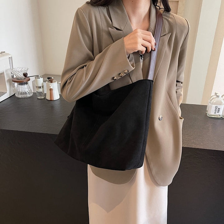 Valantomode | Velvet Sovereign Garrison – Premium Vegan Suede Large Executive Tote & Shoulder Bag