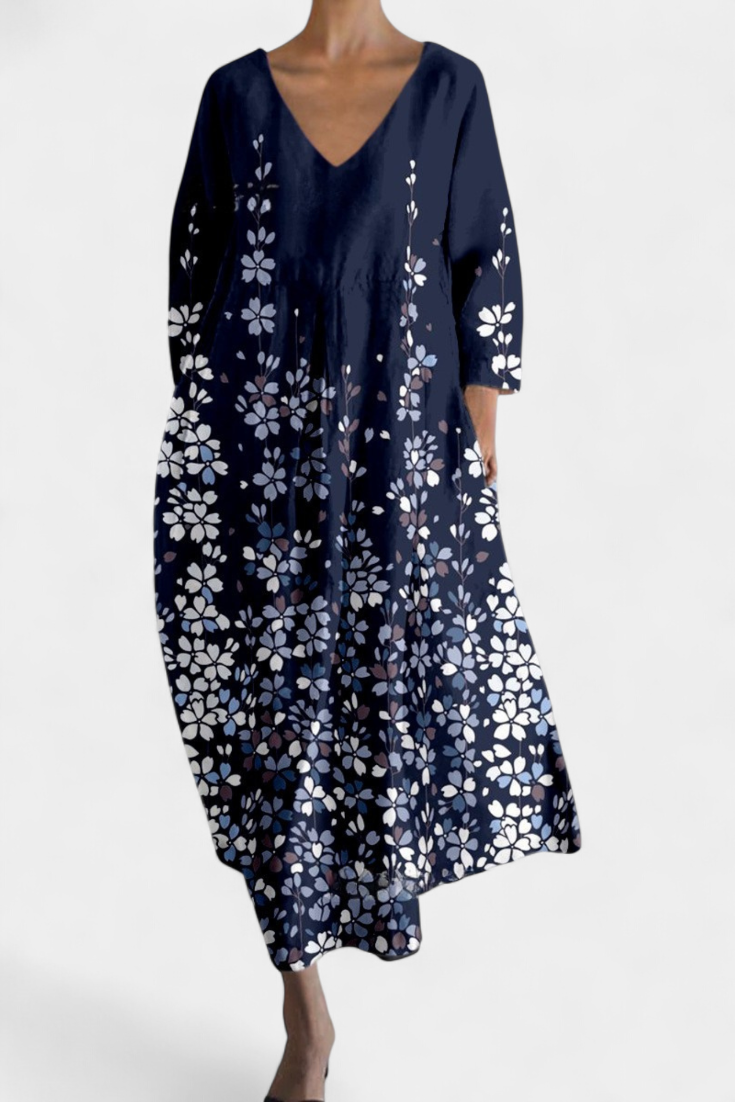 Valantomode | Soft V-Neck Dress for Effortless Everyday Style