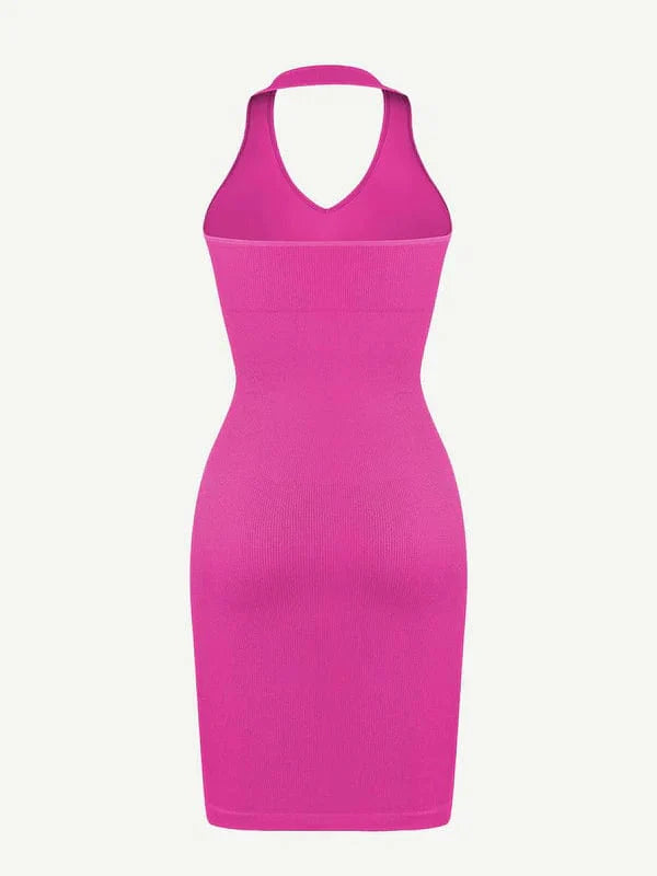 Valantomode | Halter Neck Bodycon Mini Dress Shapewear