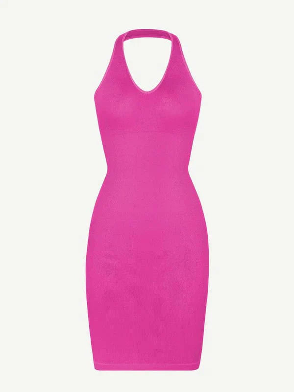 Valantomode | Halter Neck Bodycon Mini Dress Shapewear