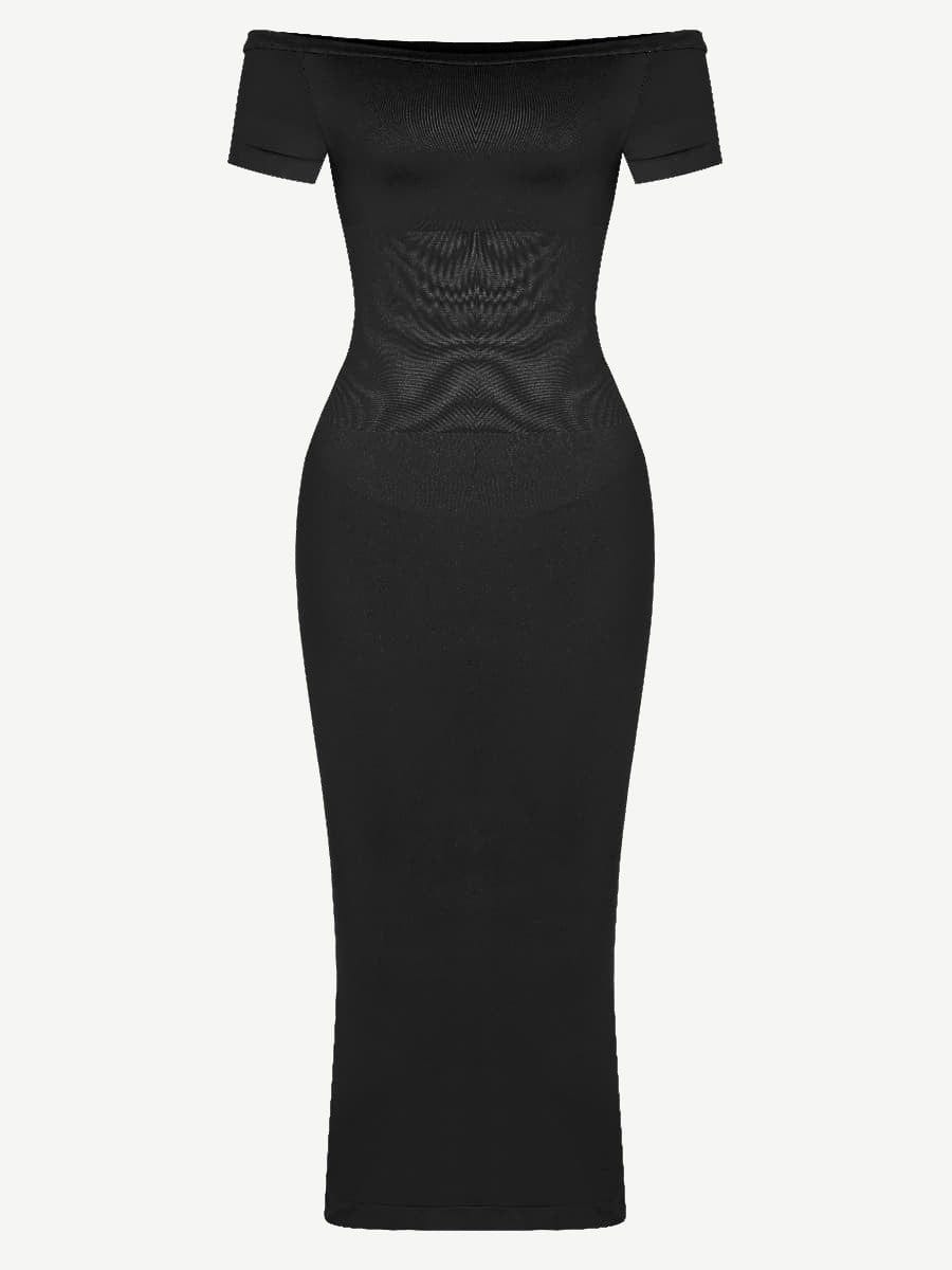 Valantomode | Smooth Off-Shoulder Bodycon Midi Dress