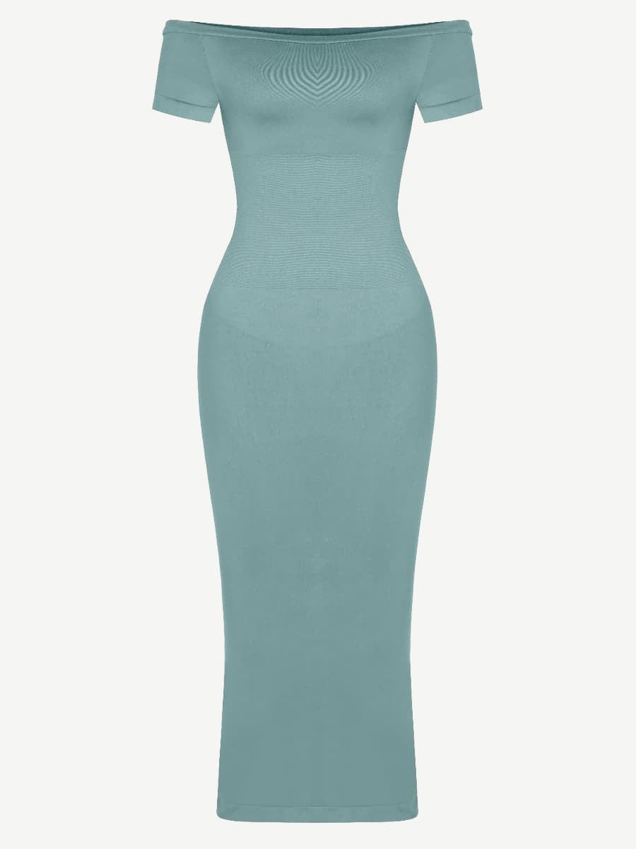 Valantomode | Smooth Off-Shoulder Bodycon Midi Dress
